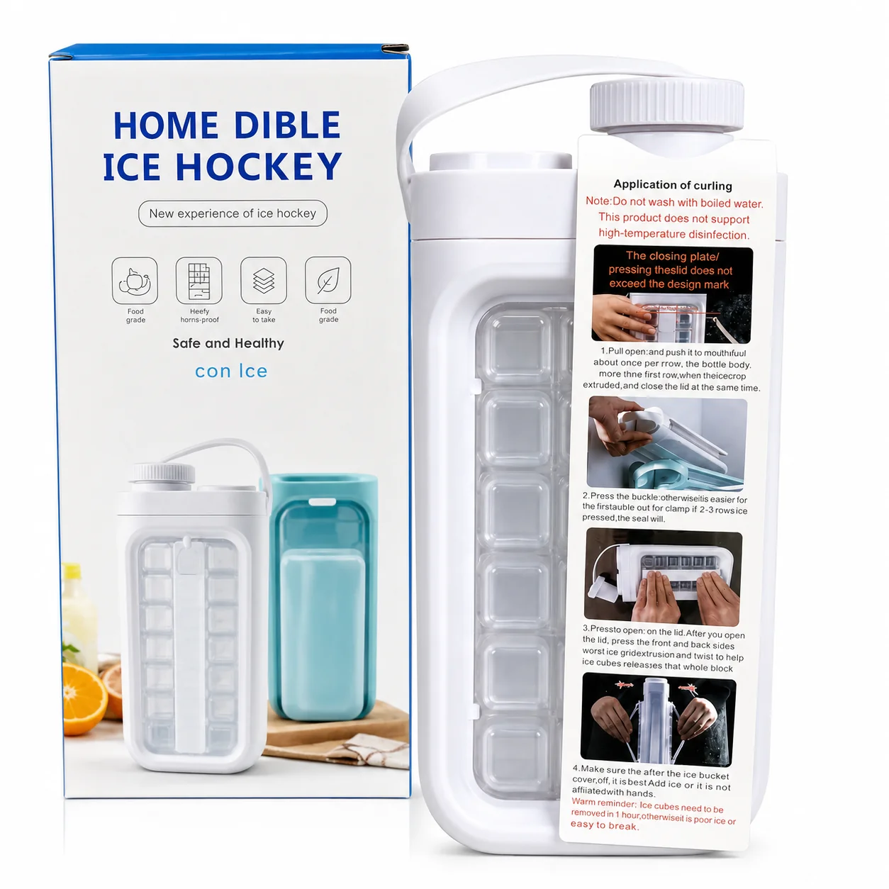 Bote hielo cuadrado