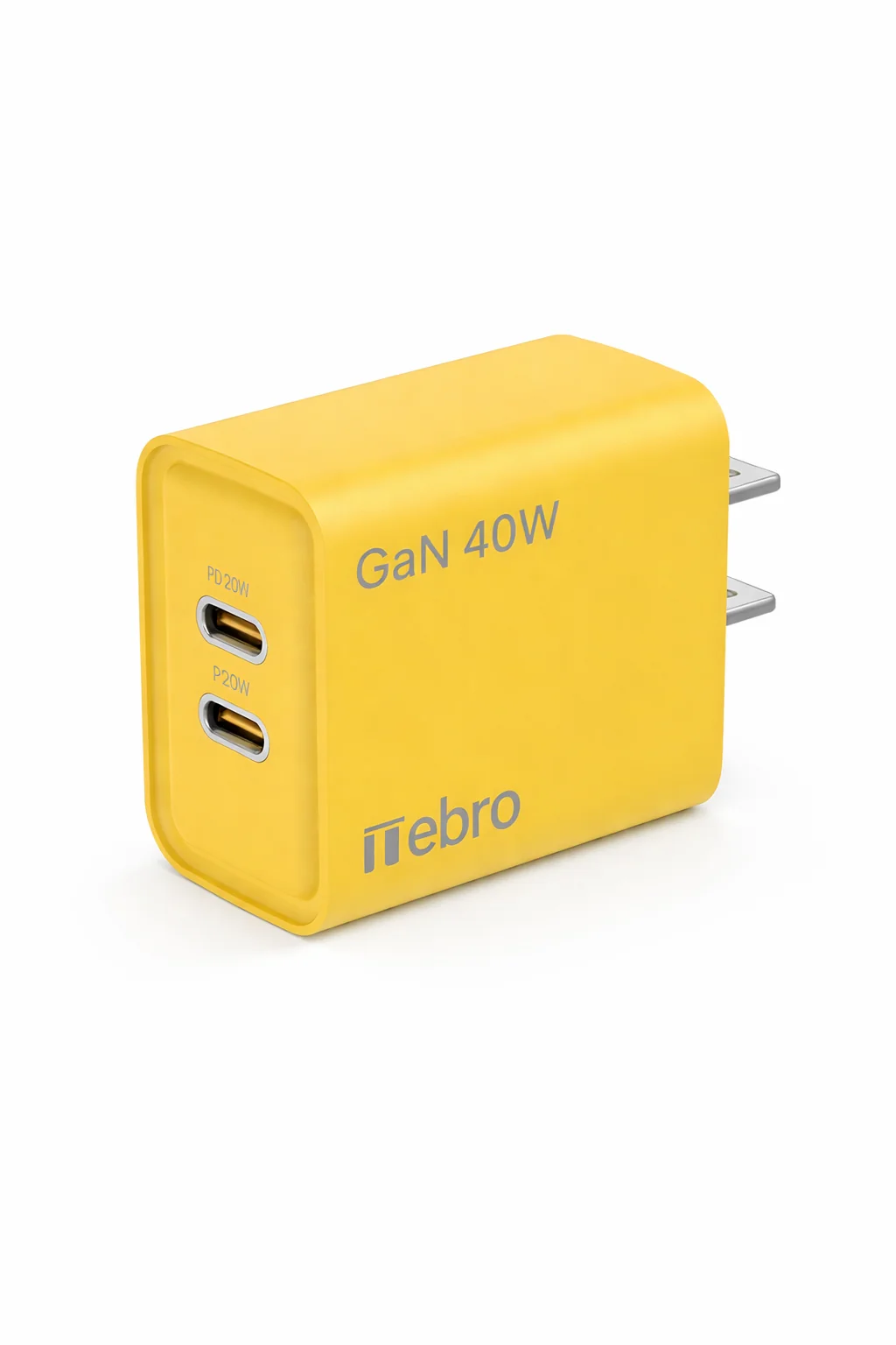 Cargador GaN Dobre Entrada Tipo-C 40w (20w+20w)